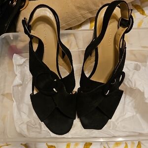 Ann Taylor Black Slingback Heels